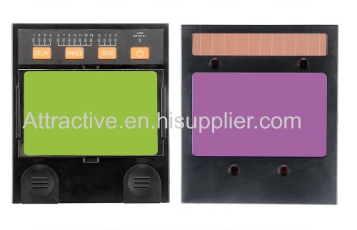 LED display Auto-darkenning welding filters 950E with Low volume alarm and Solar cell backup by 2×CR2450lithium batter