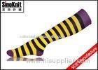 Black-Yellow Striped Knee High Socks for Women / Sexy Woman Cotton Long Socks