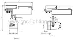 15W CREE COB LED Track Light