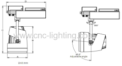 30W CREE COB LED Track Light