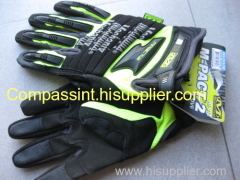 Mechanix Wear Gloves The Safety M-Pact 2 Gloves Heavy Duty Protection Hi-Vizibility / Reflective Gloves