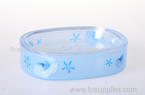 soap dish PS plastic with heat transfer pringting