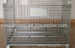 Electroplating surface collapsible storage cages