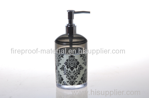 baroque style heat transfer pringting lotion bottle PS plastic