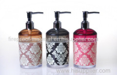 baroque style heat transfer pringting lotion bottle PS plastic