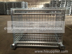 Standard wire mesh folding storage container