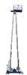 Double Mast 9m Mobile Aerial Work Plaform With Electrical Wheel , Extension Platform