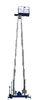 Double Mast 9m Mobile Aerial Work Plaform With Electrical Wheel , Extension Platform