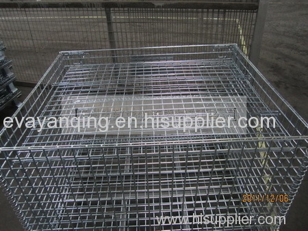 electrogavalnized folding storage cages with space covers