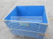 Wire mesh storage cages with plastic panels
