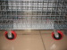 Collapsible storage cages with universal pu wheel