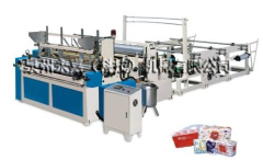 Automatic rewinding and perforating paper machine