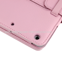 Ipad mini 3 bluetooth keyboard leather case with stand