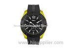 Li Battery Anti - shock PU Strap Sport Men / Gents Wrist Watches Black OEM