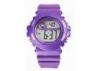 Lithium Battery Violet Silicone Digital Watch For Teenage , Analog Digital Watch