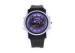 Violet Dial And Dual Display Analog Quartz Watch Stainless Steel Case Back