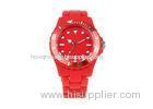 Fancy Red 30 M Water Resistance Kid Quartz Digital Watch PU Strap / PAMA Face
