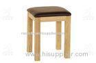 Comfortable Ash Wood Furniture , Flexible Square Upholstered Stool