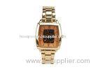 Vogue Unisex Quartz Analog Display Metal Strap Watch With Stainless Steel Case