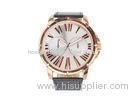 Luxury Water Resistant Golden Big Face Wrist Watches For Gentle Man