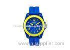 Promotional Colorful Plastic Quartz Watch With PMMA Face , Wrist Watches For Boys