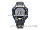 Flashing LED PU Strap LCD Digital Watch With Hourly Chime Logo Customized