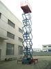 Portable motorized aerial mobile scissor lift platform, 14 meters height