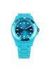 Chronograph Multifunction Digital Plastic Quartz Watches For Teenages Bright Blue