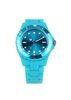 Chronograph Multifunction Digital Plastic Quartz Watches For Teenages Bright Blue