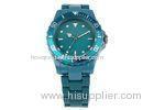 Blue Stainless Steel Male Analog Gents Quartz Wrist Watches Time Display