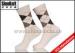 Customized White Argyle Cotton Man Casual Socks / Men Business Socks