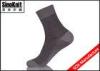Dark Grey Stripe Men Dress Socks Quarter Mercerized Cotton Breathable Male Socks