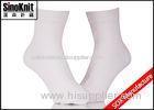 Solid Color Customized OEM Women Casual Socks , White Female Leisure Socks