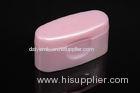 smooth glossy oval cosmetic caps for BB cream plastic tube , Pink