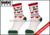 Custom Winter Warm Polyester Funky Socks / Pink Women Floor Socks Thick and Soft