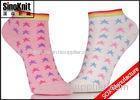 Frilly Cute Star Patterned Colorful Ankle Socks / Womens Cotton Socks Wholesale