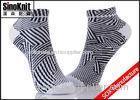 Black And White Zebra Fashion Cotton Ankle Socks , Womens Colored Boat Socks