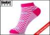 Peach Teen Girl Colored Ankle Socks Plaid Patterned Customized Women Socks