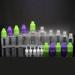 Green / Purple Empty E Liquid Bottles , light weight eye dropper bottles