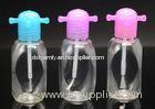 50ml nail polish container Plastic Cosmetic Bottles with brush cap , Blue / Pink / Yellow