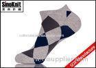 Cotton Argyle Men No Show Dress Socks / Mens Business Ankle Socks with OEM