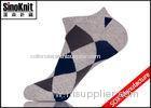 Cotton Argyle Men No Show Dress Socks / Mens Business Ankle Socks with OEM