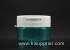 Green transparent 100ml PET jars with flip cap