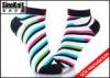 Neon Bright Stripe Colored Ankle Socks Custom Fashion Ladies Cotton Socks