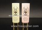 reusable squeeze Plastic Cosmetic Tubes with gold , silver buttom / screw on cap