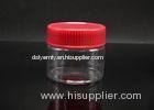 110ml cosmetic clear PET jars with red lid