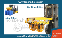 Forklift Drum Clamp,China LONGSHENG Brand,Six Drum
