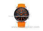 Custom Orange Big Dial Quartz Digital Dual Display Wrist Watch With Japan Movt
