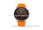 Custom Orange Big Dial Quartz Digital Dual Display Wrist Watch With Japan Movt