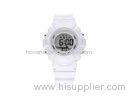 Vogue Custom White Girl Digital Sport Wrist Watches PU Gift Wristwatch